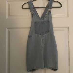 Denim overall dress